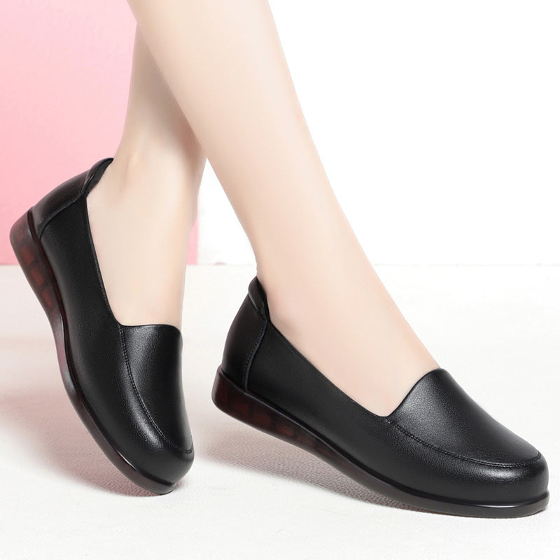 Damen Bequeme Slipper aus hochwertigem Kunstleder mit dämpfender Sohle R&B
