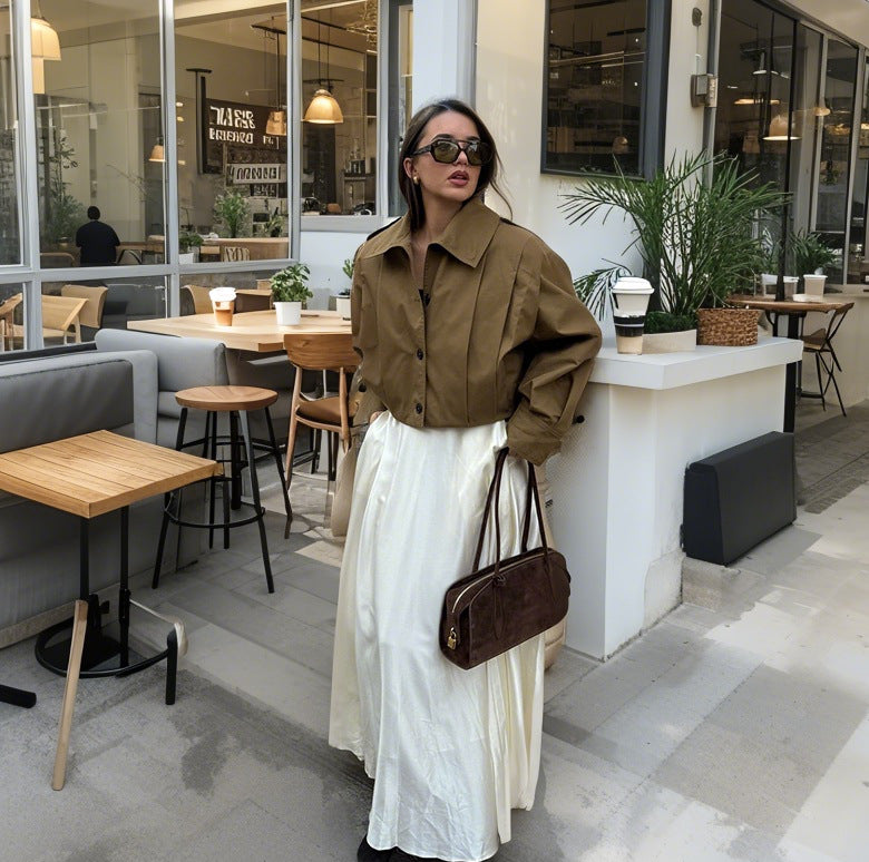 Damen Modische Kurzjacke mit ausgefallenem Schnitt R&B