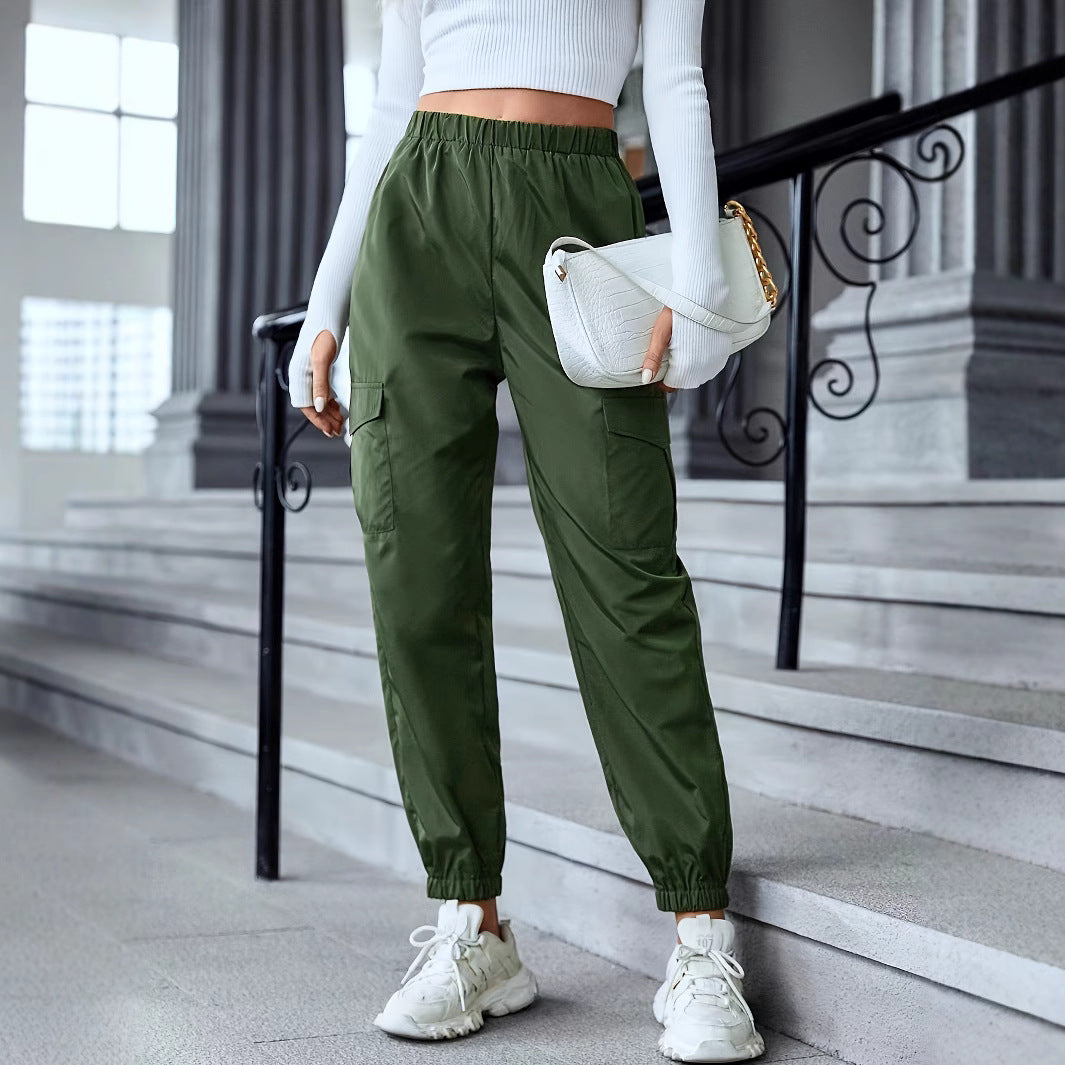 Damen Cargo-Hose mit elastischem Bund und praktischen Seitentaschen R&B