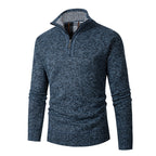Herren kuscheliger Strickpullover mit halbem Reißverschluss R&B
