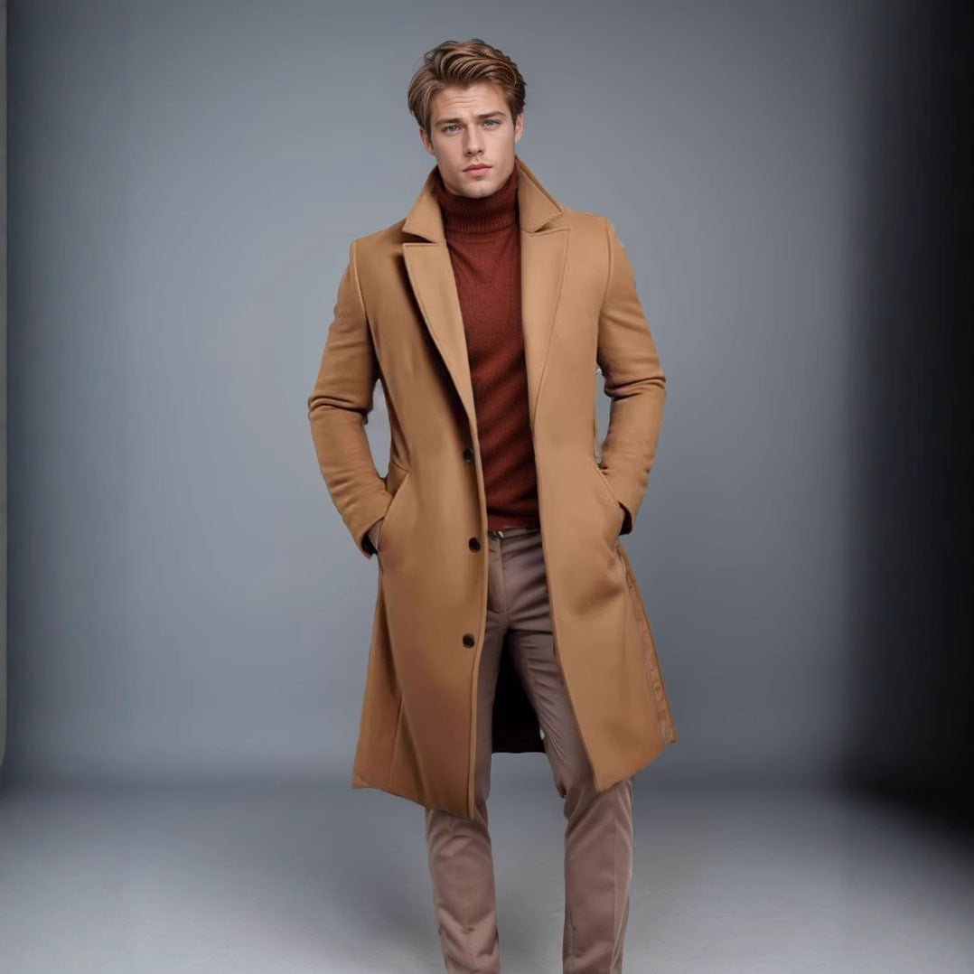Herren schicker Mantel mit strukturiertem Obermaterial R&B