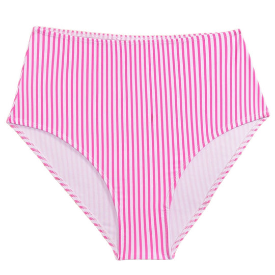 Damen Hochtailliertes Bikini-Set mit verspieltem Streifenmuster R&B