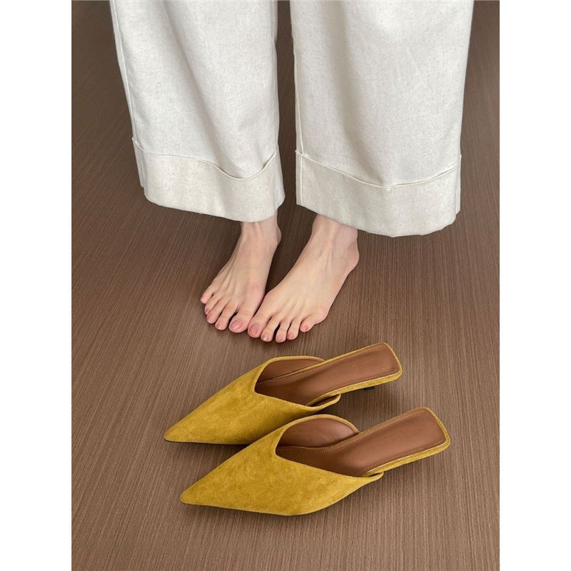 Damen spitze Mules mit elegantem Velourslederfutter R&B