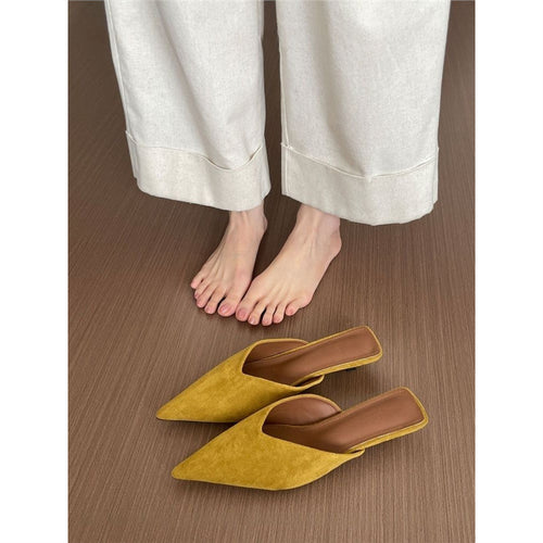 Damen spitze Mules mit elegantem Velourslederfutter R&B