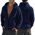 Herren Kuschelige Trainingsjacke mit Kapuze und weichem Fleece-Futter R&B