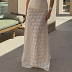 Damen Elegantes Spitzen-Maxikleid R&B