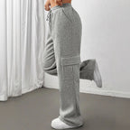 Damen Cargo-Hose mit elastischem Bund und Seitentaschen EB