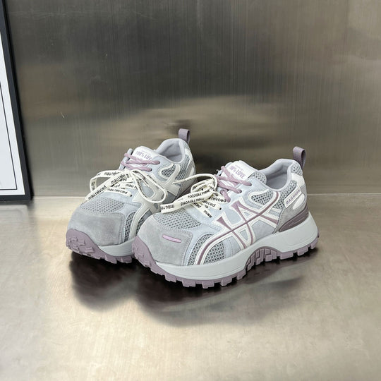 Damen Sportliche Chunky Sneakers mit atmungsaktiver Mesh-Oberfläche und rutschfester Sohle R&B