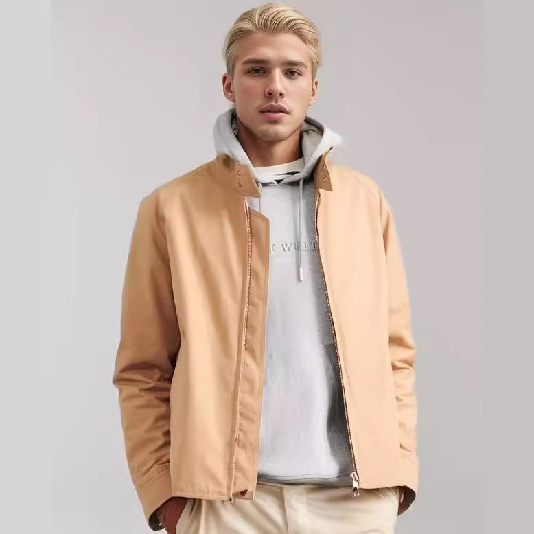 Herren leichte Freizeitjacke im modernen Design mit Stehkragen R&B