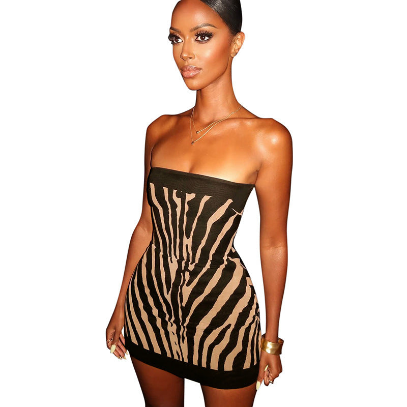 Damen Figurbetontes Bandeau Kleid im ZR&Bra-Design R&B
