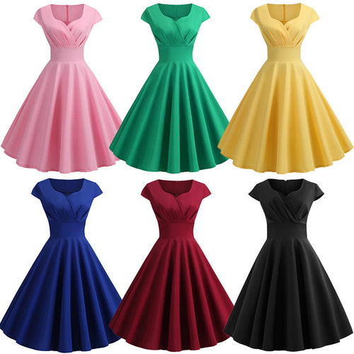Damen A-Linien Kleid mit elegantem Taillenschnitt und schwingendem Saum R&B