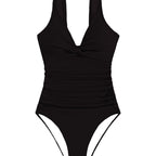 Damen Elegant geschnittene Badeanzug mit knotenfreiem Design R&B