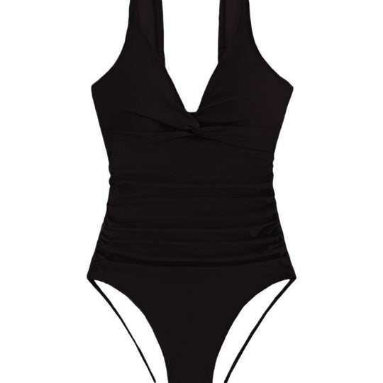 Damen Elegant geschnittene Badeanzug mit knotenfreiem Design R&B