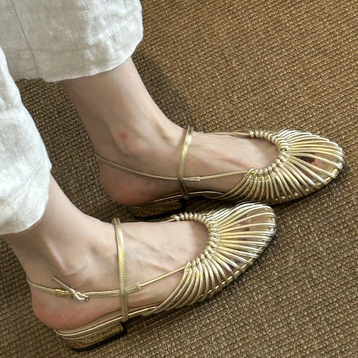 Damen Ballerinas mit stilvollem Streifenmuster und komfortabler Passform R&B
