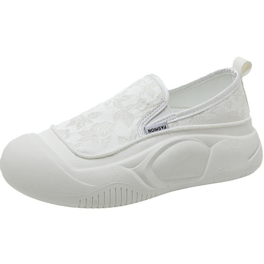 Damen Slip-On Sneakers mit floralem Design und rutschfester Sohle R&B