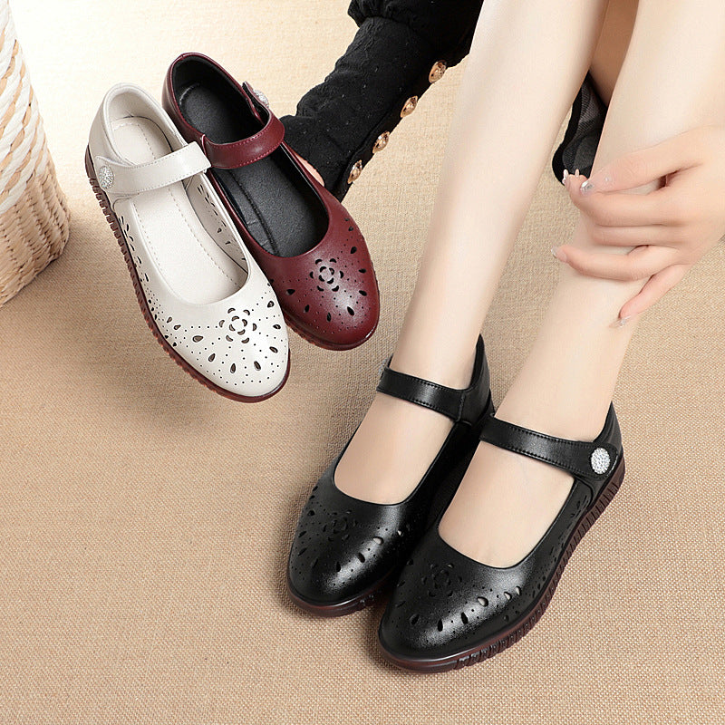 Damen Elegante und luftige Ballerinas mit verstellbarem Riemen R&B