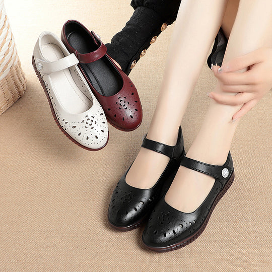 Damen Elegante und luftige Ballerinas mit verstellbarem Riemen R&B