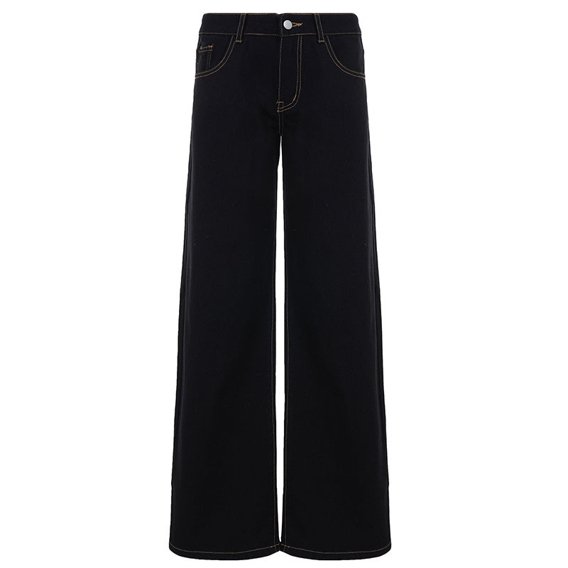 Damen Schlagjeans mit hohem Bund und eleganten Nähten R&B