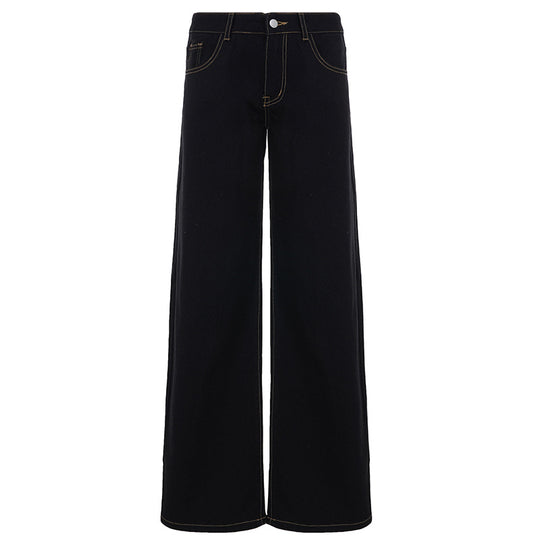 Damen Schlagjeans mit hohem Bund und eleganten Nähten R&B