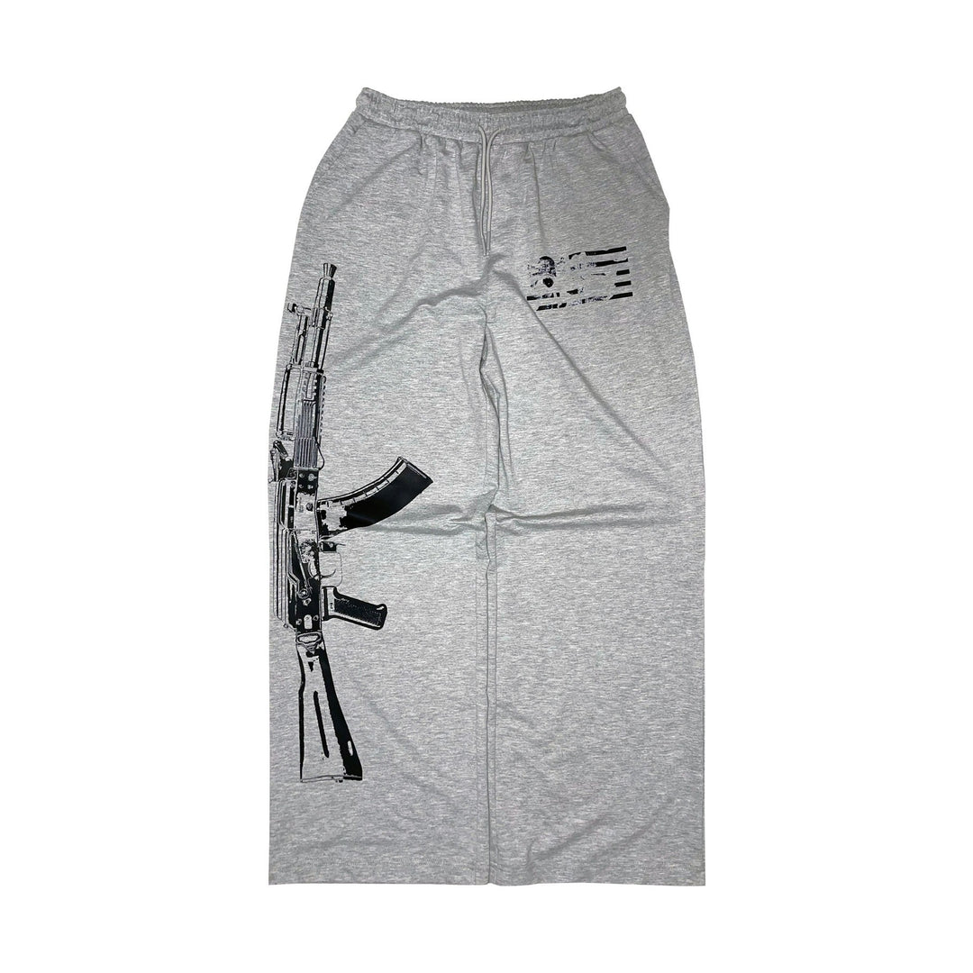 Damen Sweatpants mit einzigartigem Grafikumdruck und elastischem Bund R&B