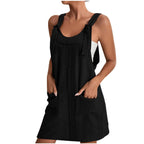 Damen Lässiger Jumpsuit mit praktischen Taschen und verstellbaren Trägern R&B