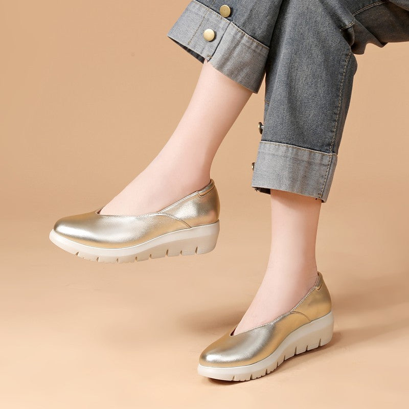 Damen Bequeme Wedgeslipper mit gepolstertem Innensohle und rutschfester Sohle R&B