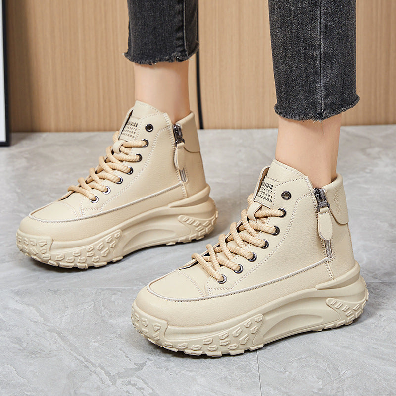 Damen High-Top Sneakers mit wasserabweisender Oberfläche und rutschfester Sohle