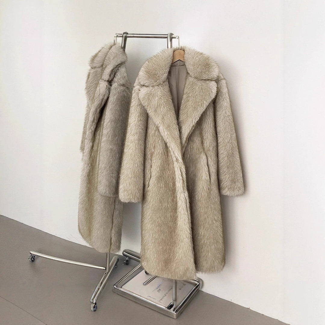 Damen Langhaarmantel für elegante Anlässe R&B