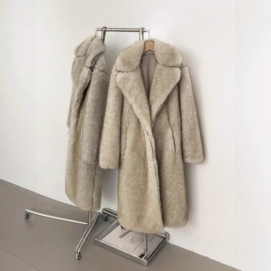 Damen Langhaarmantel für elegante Anlässe R&B