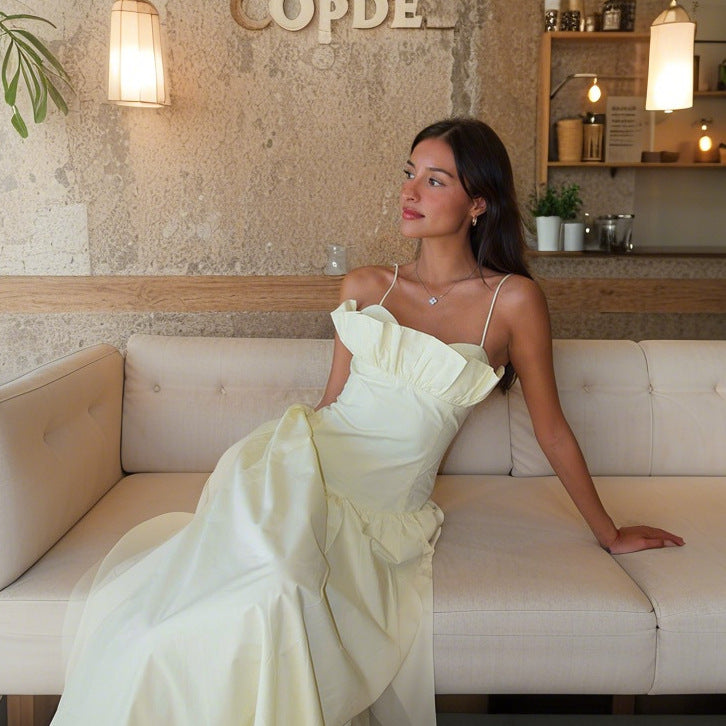 Damen Elegantes Abendkleid mit Rüschendetails R&B
