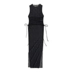 Damen Maxikleid mit raffiniertem Wickeldetail und eleganten Taillenzügen R&B