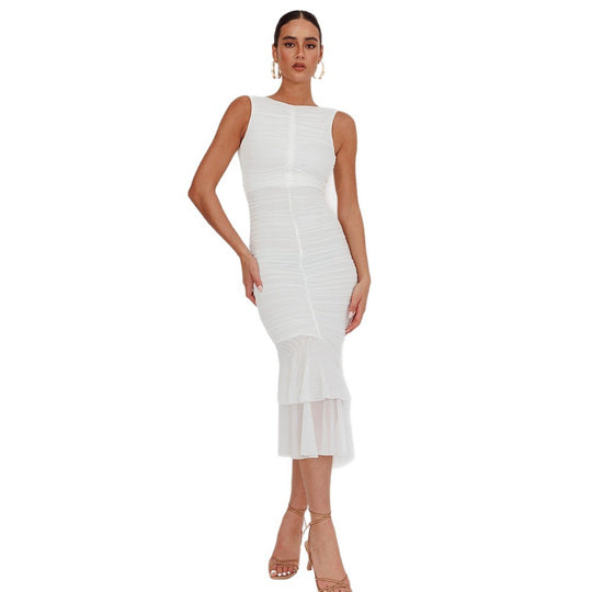 Damen Elegantes Maxikleid mit Rüschendetails R&B