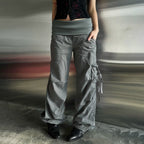 Damen Modische Cargo-Hose mit elastischem Bund und praktischen Taschen R&B