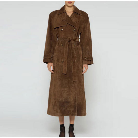 Damen Trenchcoat aus weichem Wildleder R&B