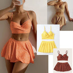 Damen Tankini-Set mit verspieltem Rock und gepolstertem Oberteil R&B