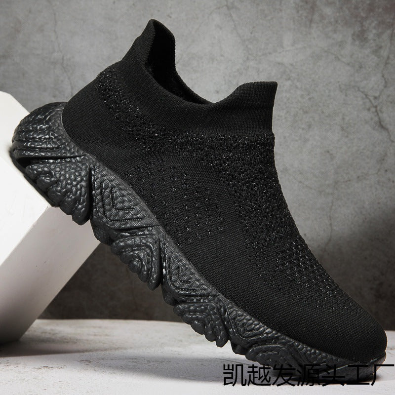 Damen Strick-Sneaker mit hohem Kragen und rutschfester Sohle R&B