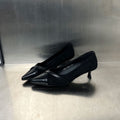 Damen elegante Pumps mit feiner Lederkombination und komfortablem Absatz R&B