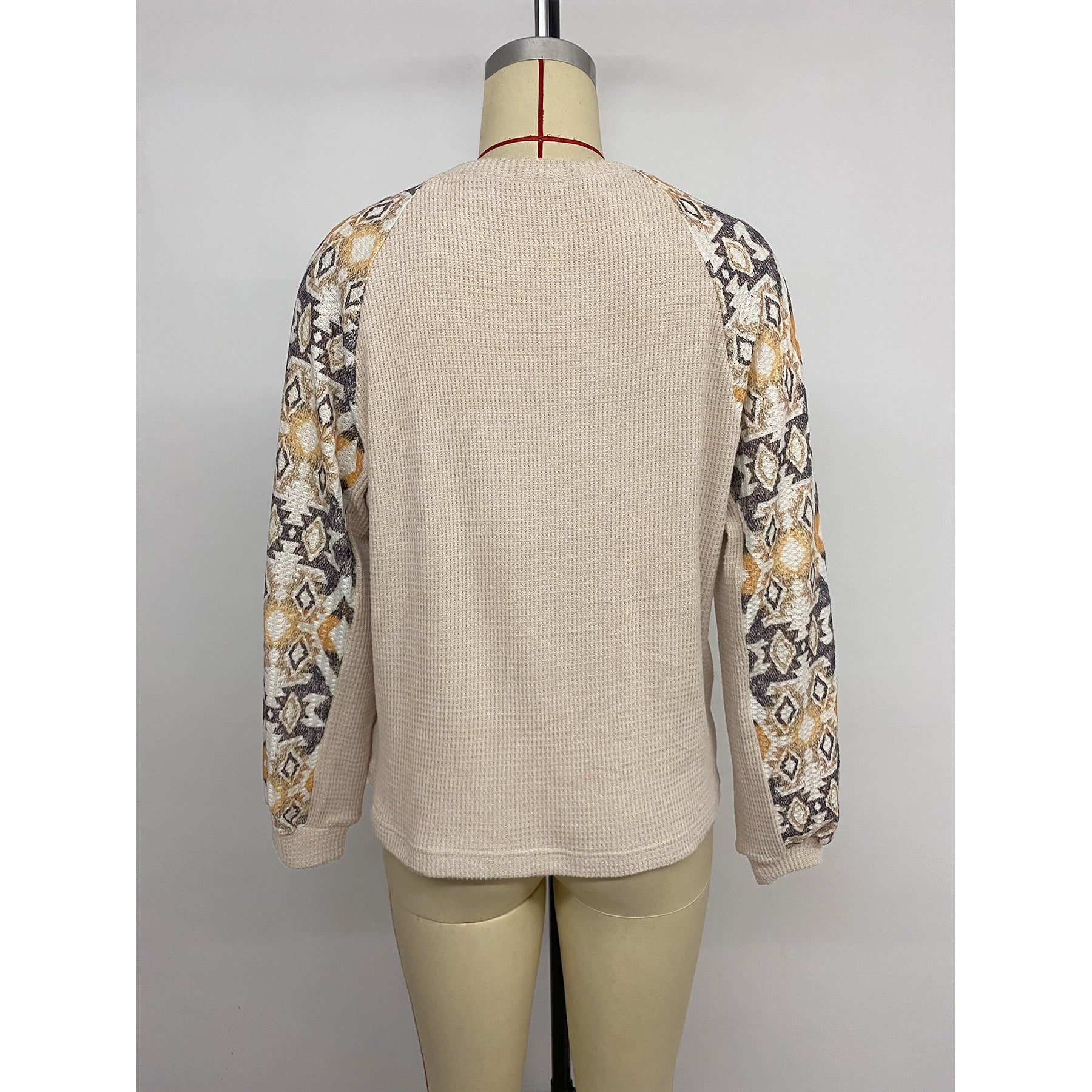 Damen Strickpullover mit modernen Raglanärmeln und floralem Muster R&B