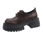 Damen Modische Schnürschuhe mit robustem Plateau-Heel und elegantem Obermaterial R&B