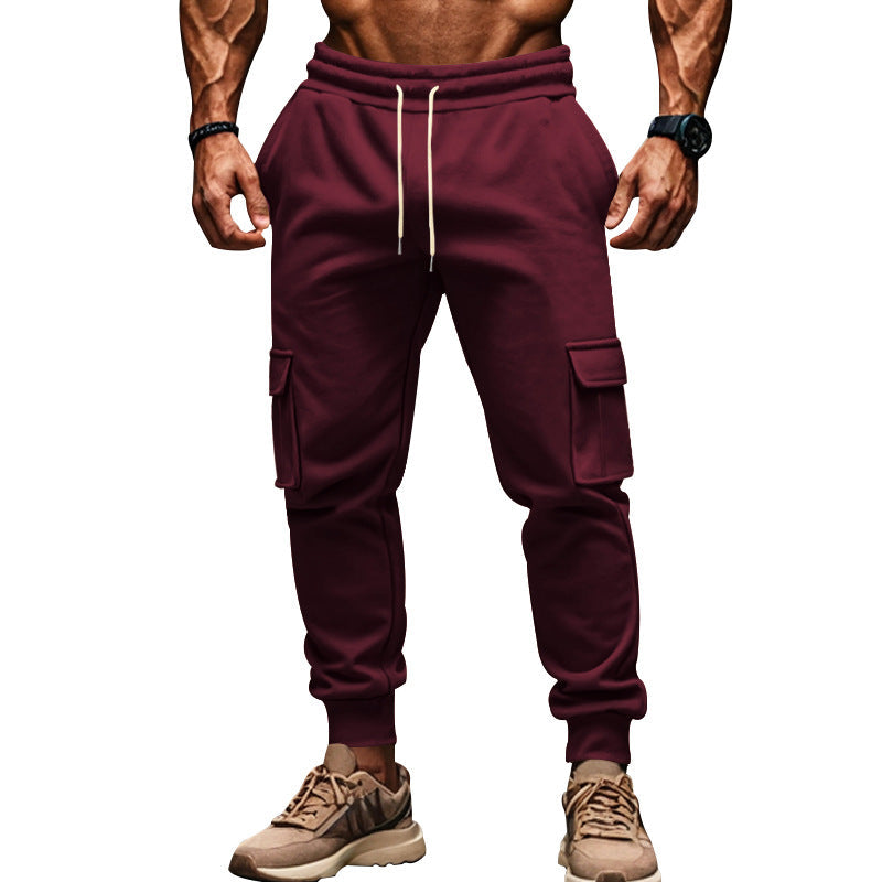 Herren Cargo-Jogginghose mit elastischem Bund und multifunktionalen Taschen R&B