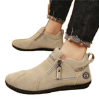 Damen trendige Stiefeletten mit praktischem Reißverschluss und rutschfester Sohle