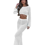 Damen Crop-Top und Maxi-Rock Set R&B