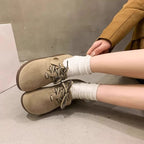 Damen Komfortable Veloursleder-Sneaker mit modischem Schnürdesign R&B
