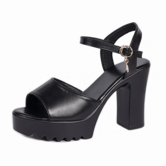 Damen Elegante Plateau-Sandalen mit Klickverschluss R&B