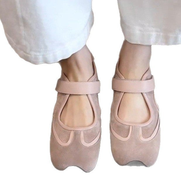 Damen Halbschuhe mit dekorativem Riemen und ergonomischer Sohle R&B