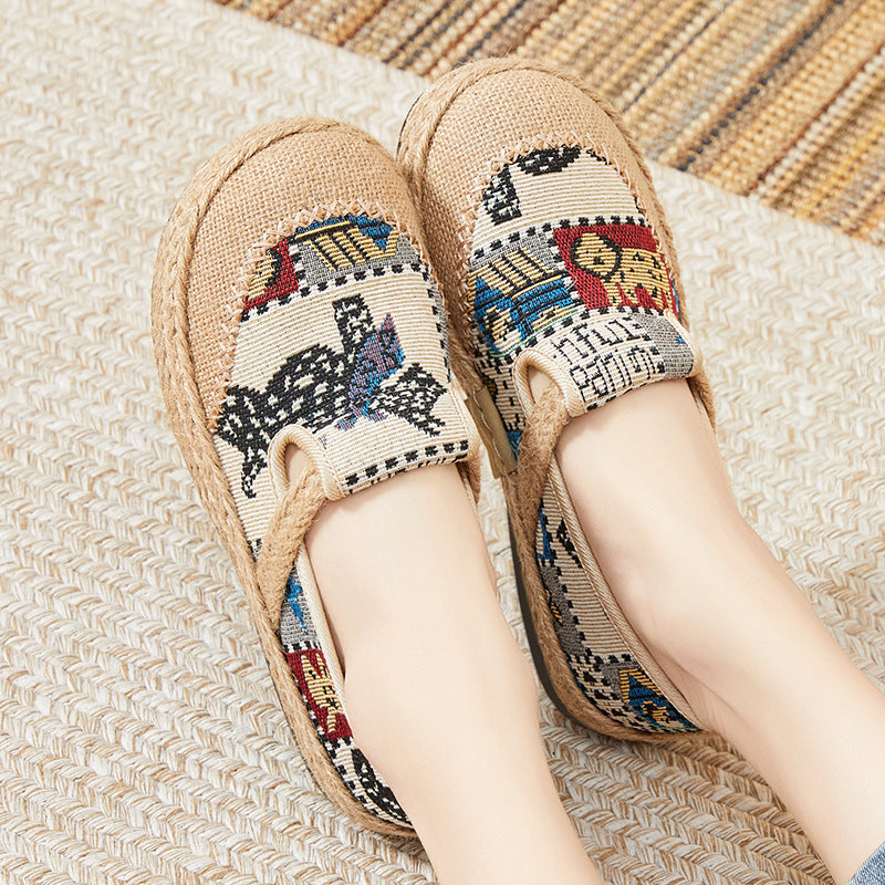 Damen Bequeme Textil-Slipper mit einzigartigem Design R&B