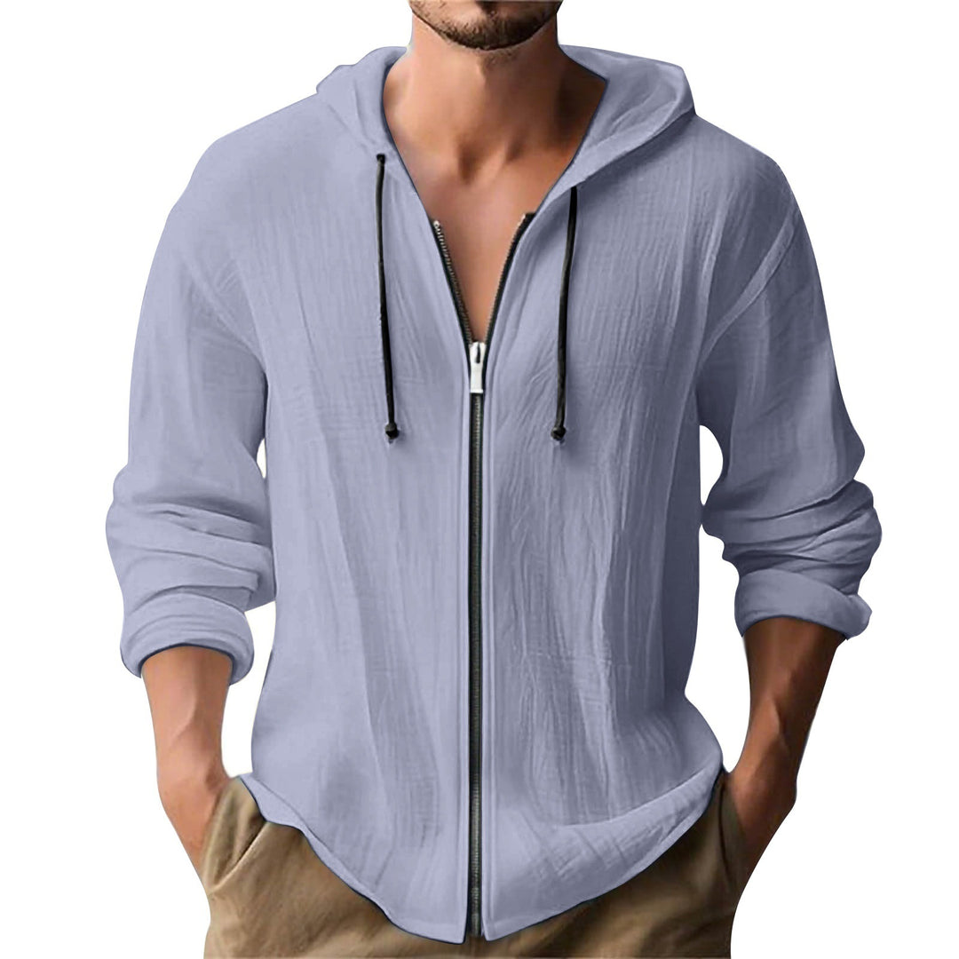 Herren lässige Kapuzenjacke mit Reißverschluss R&B