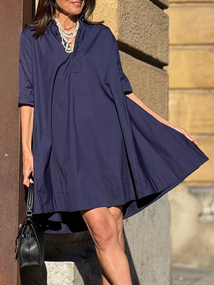 Damen Hemdblusenkleid in A-Linie von R&B