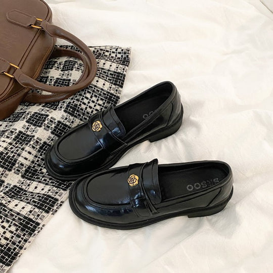 Damen elegante Mokassins mit dekorativer Schnalle R&B