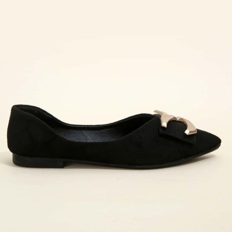 Damen elegante Ballerinas mit modischer Schleifen-Applikation R&B